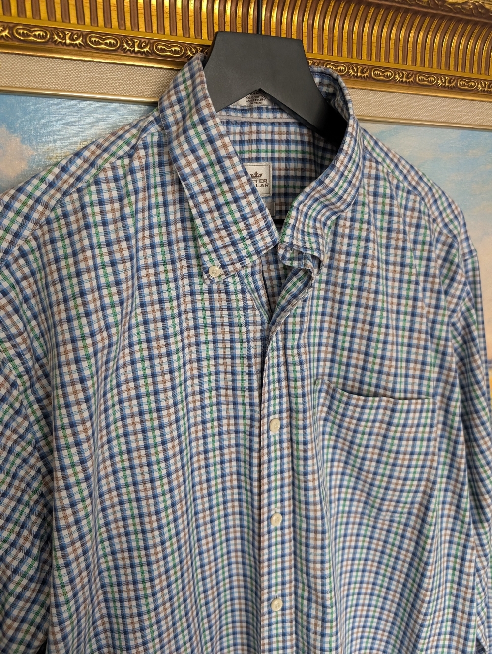 Peter Millar Multi-Check Button-Down Shirt